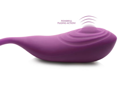 Slim Pulse 7x Pulsing Clit Stimulator and  Vibrating Egg - Purple INM-AG982