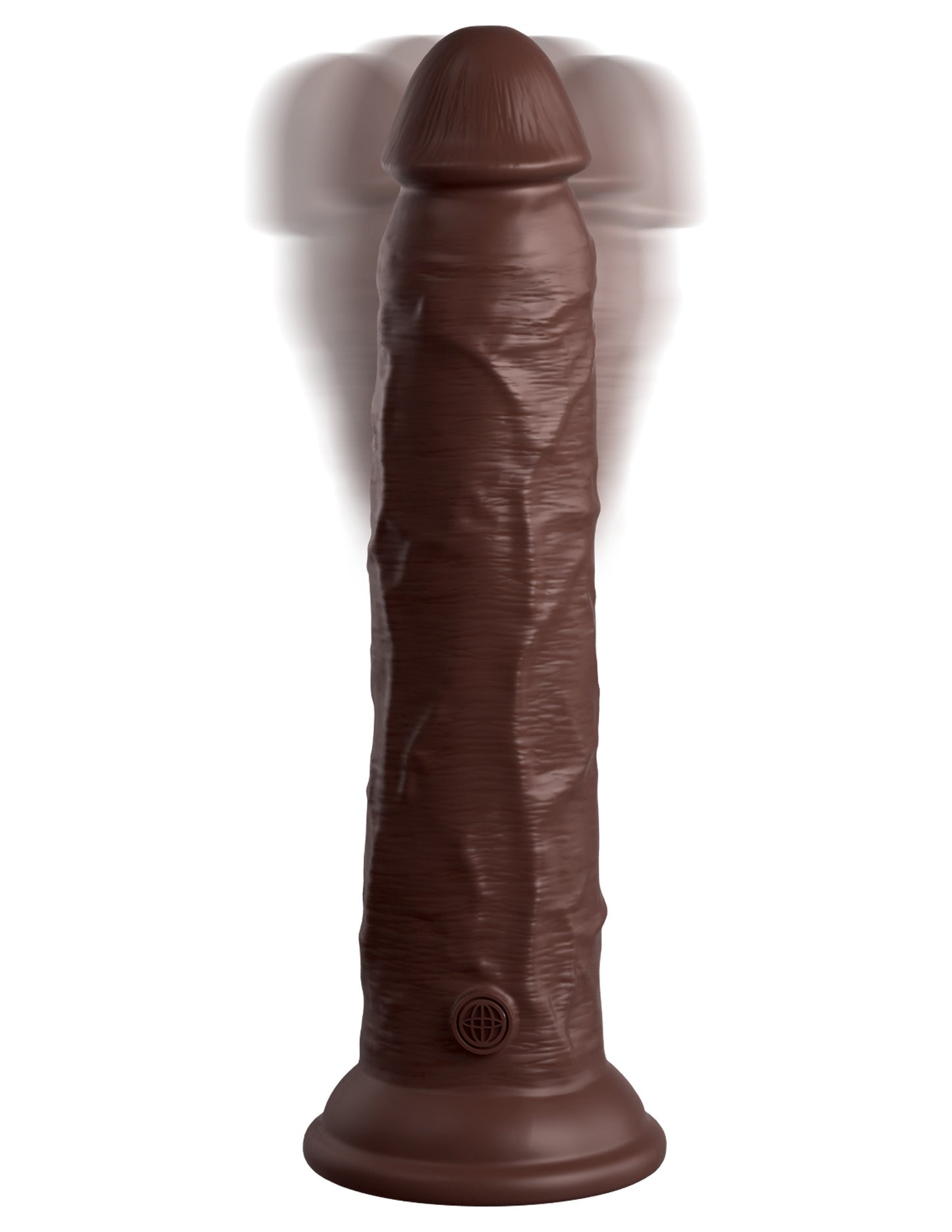 King Cock Elite 9 Inch Vibrating Silicone Dual  Density Cock With Remote - Brown PD5779-29