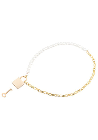 Pearl Day Collar - White/gold SS09852