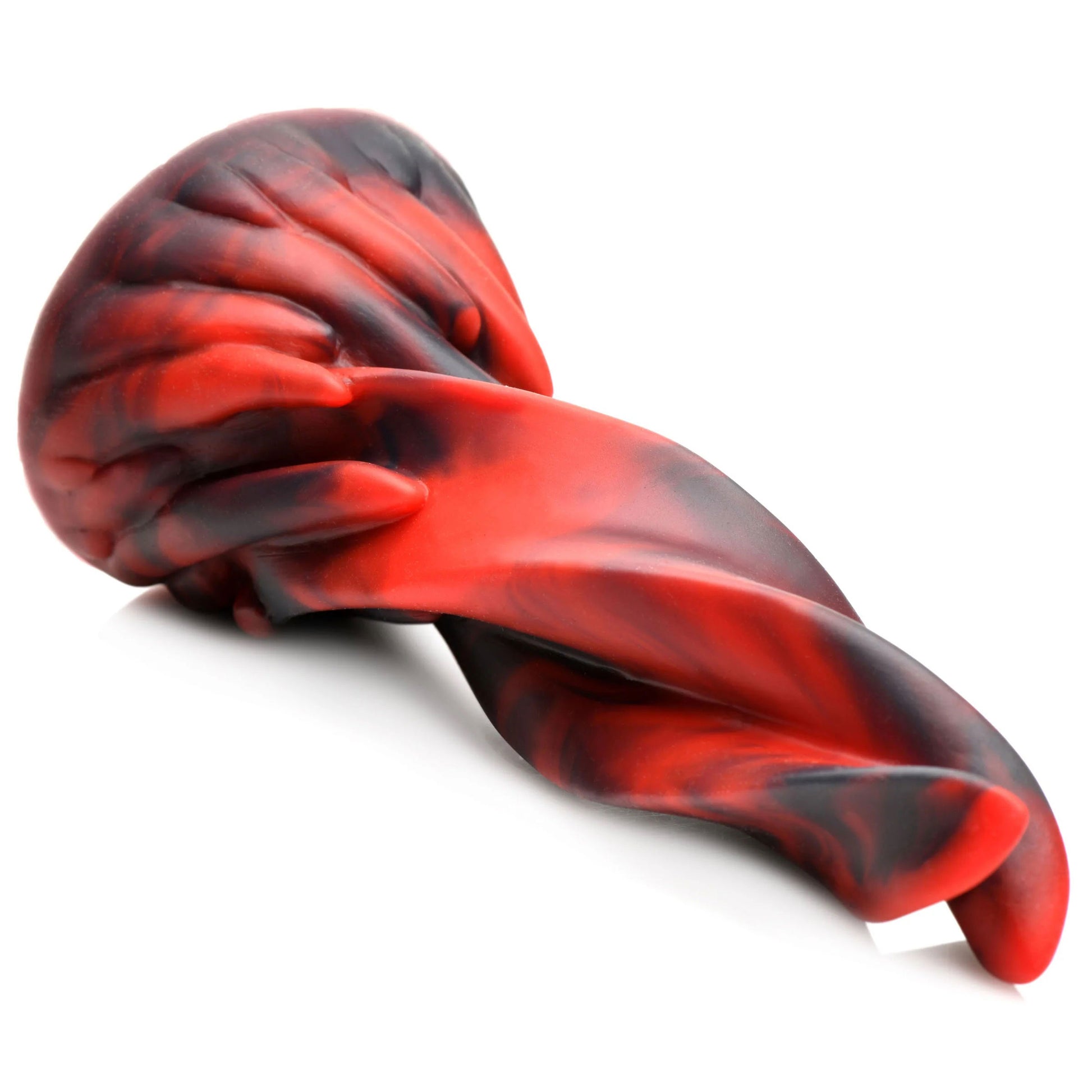 Hell Kiss Twisted Tongues Silicone Dildo - Red CC-AH159-RED