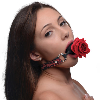 Full Bloom Silicone Ball Gag With Rose MS-AG574