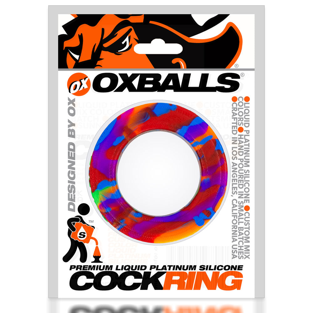 Pig-Ring Comfort Cockring - Rainbow OX-1072-BOW