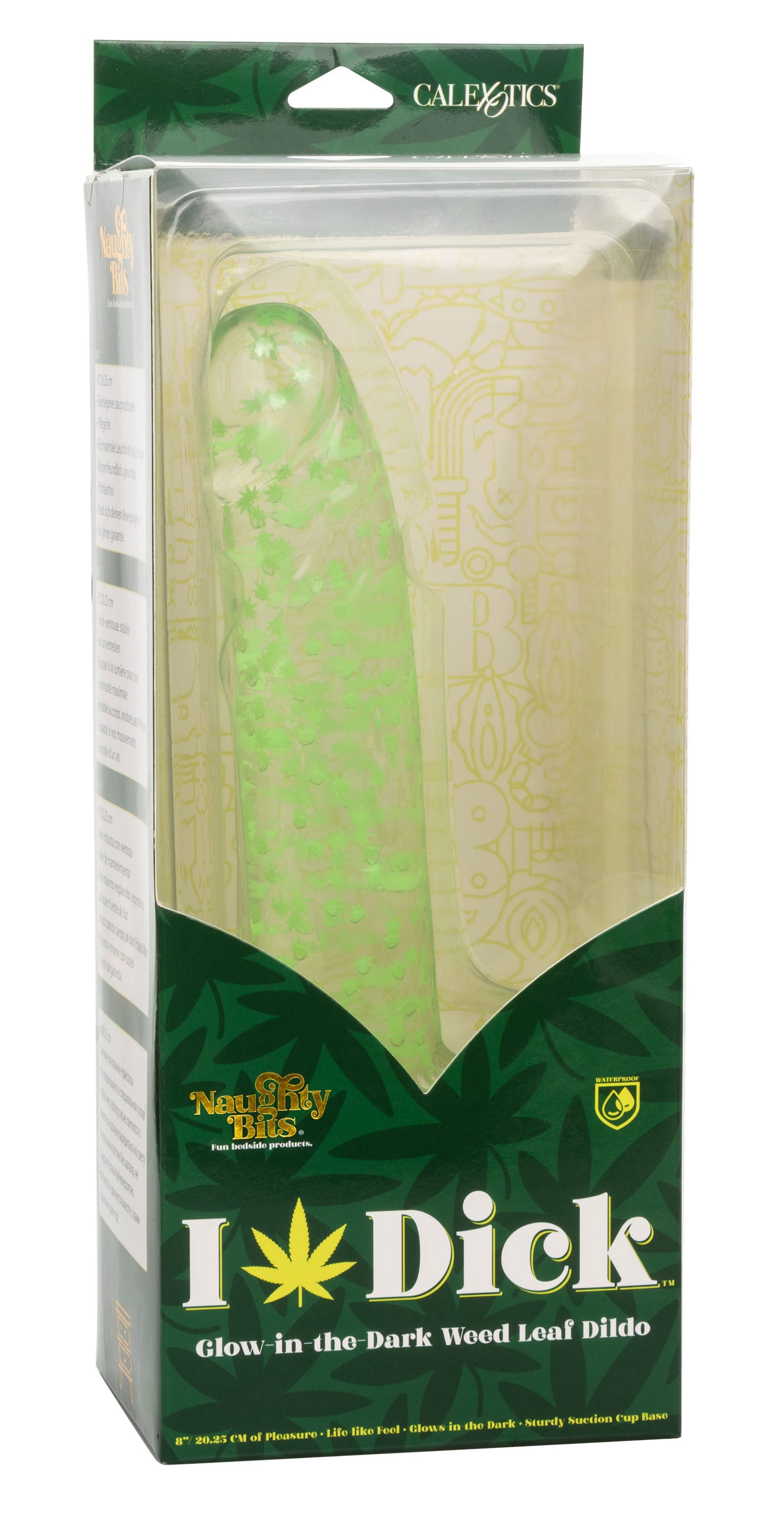 Naughty Bits I Leaf Dick Glow-in-the-Dark Weed  Leaf Dildo - Glow in the Dark SE4410643