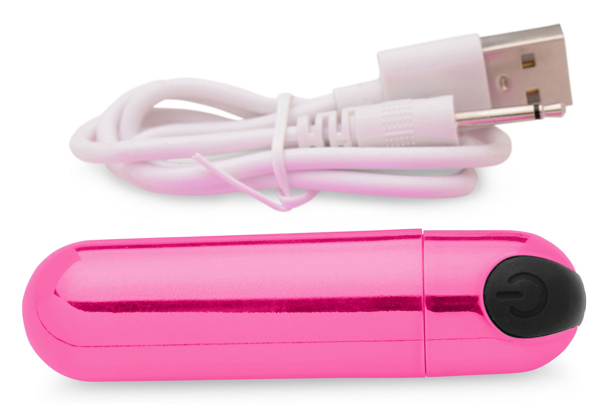 10x Rechargeable Vibrating Metallic Bullet - Pink BNG-AG656-PNK