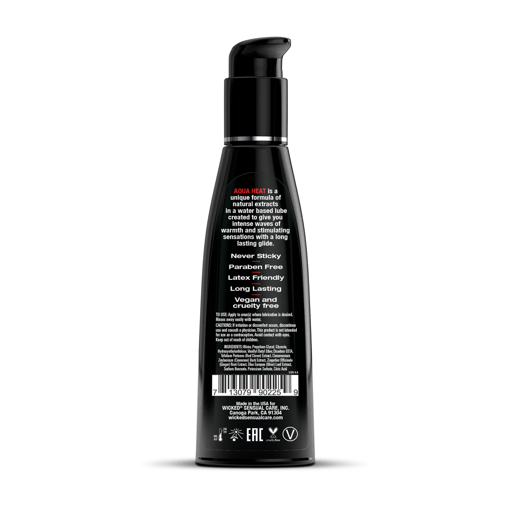 Aqua Heat Water Based Warming Lubricant - 4 Fl. Oz.