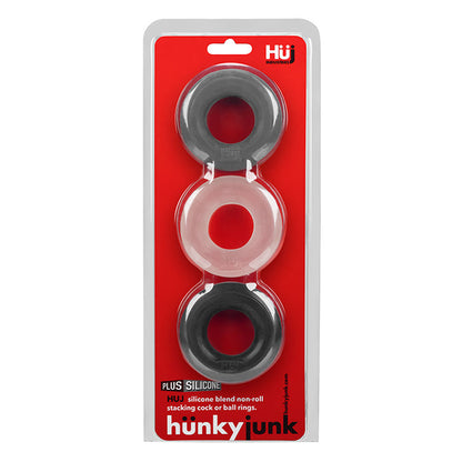 Hunkyjunk Huj3 C-Ring 3 Pk - Tar / Multi OX-HUJ-102-TARMULTI