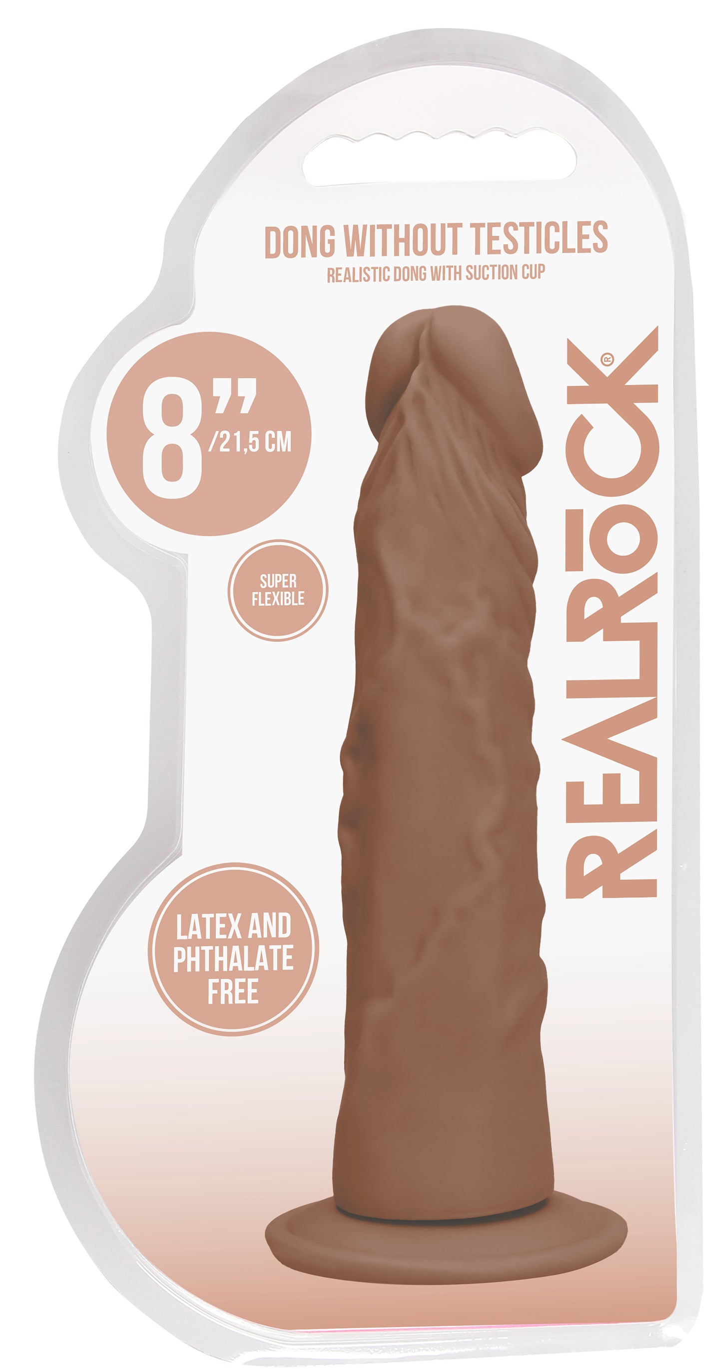 8 Inch Dong Without Testicles - Tan SH-REA099TAN