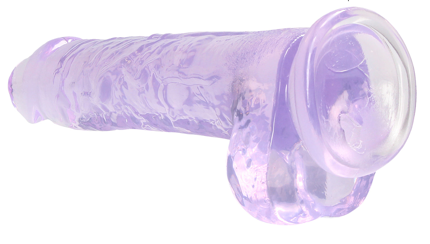 8 Inch Realistic Dildo With Balls - Purple SH-REA092PUR