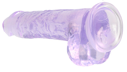 8 Inch Realistic Dildo With Balls - Purple SH-REA092PUR