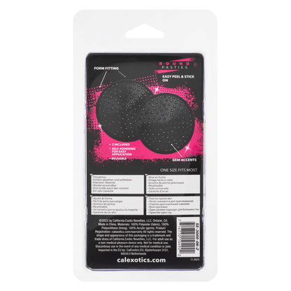 Radiance Round Pasties - Black SE3000062