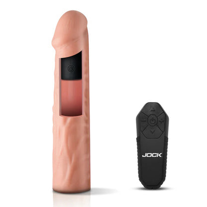 "Jock Vibrating Penis Extension with Remote - Light CN1019-LIGHT"