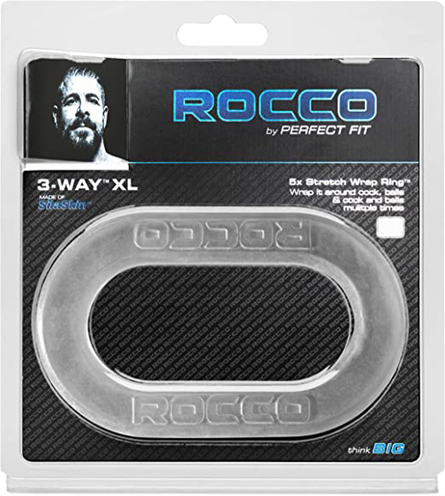 The Rocco 3-Way XL Wrap Ring - Clear PF-RS01C