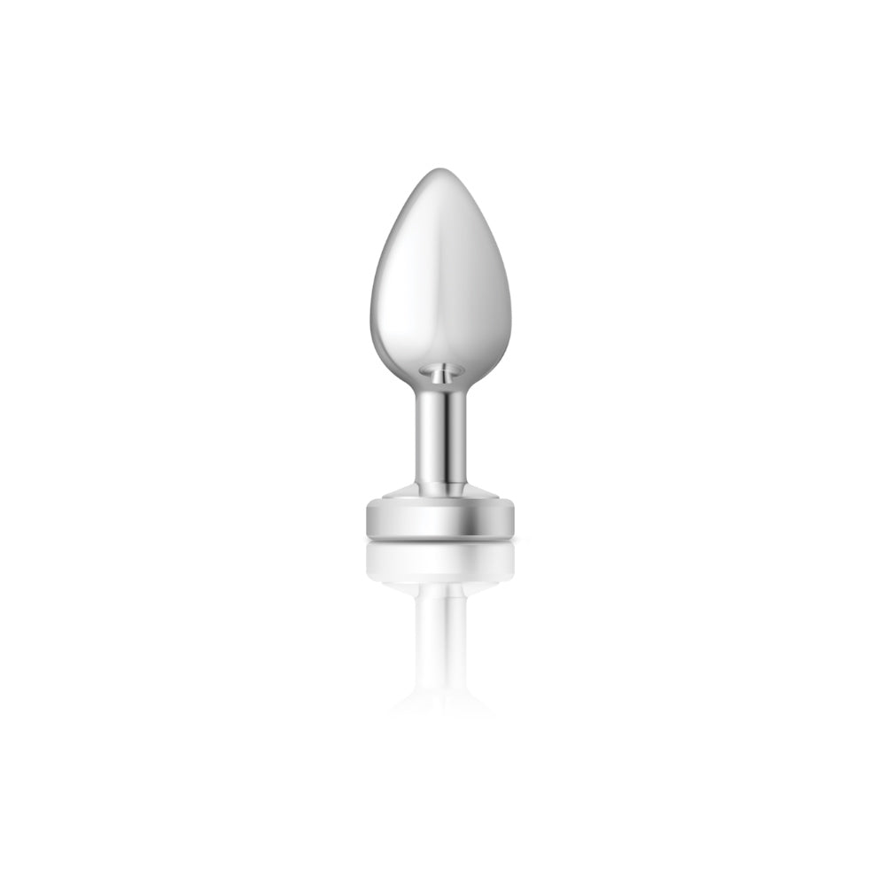 Cheeky Charms-Silver Metal Butt Plug- Light Up-Medium VB-CC9139