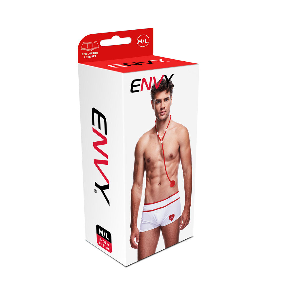 2 Piece Doctor Love Set - Medium/large - White