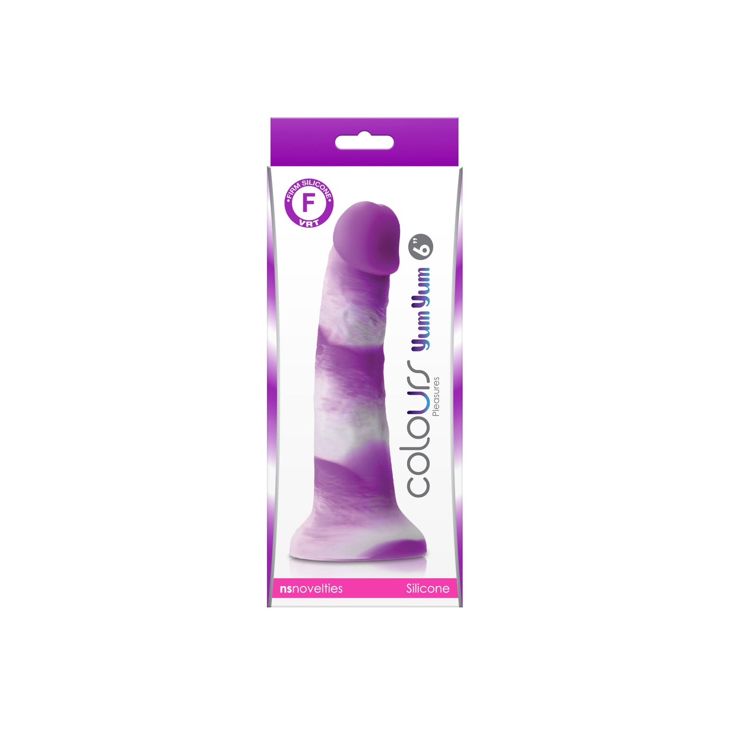 Colours - Pleasures - Yum Yum 6 In. Dildo - Purple NSN-0407-25