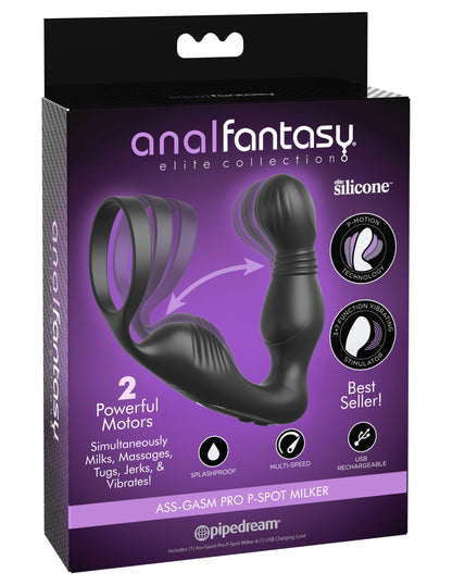 Anal Fantasy Elite Ass-Gasm P-Spot Milker - Black PD4793-23