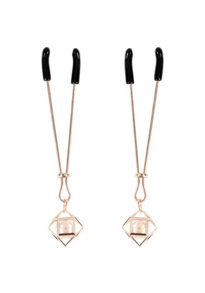 Brat Pearl Nipple Clips - Rose Gold SS09845