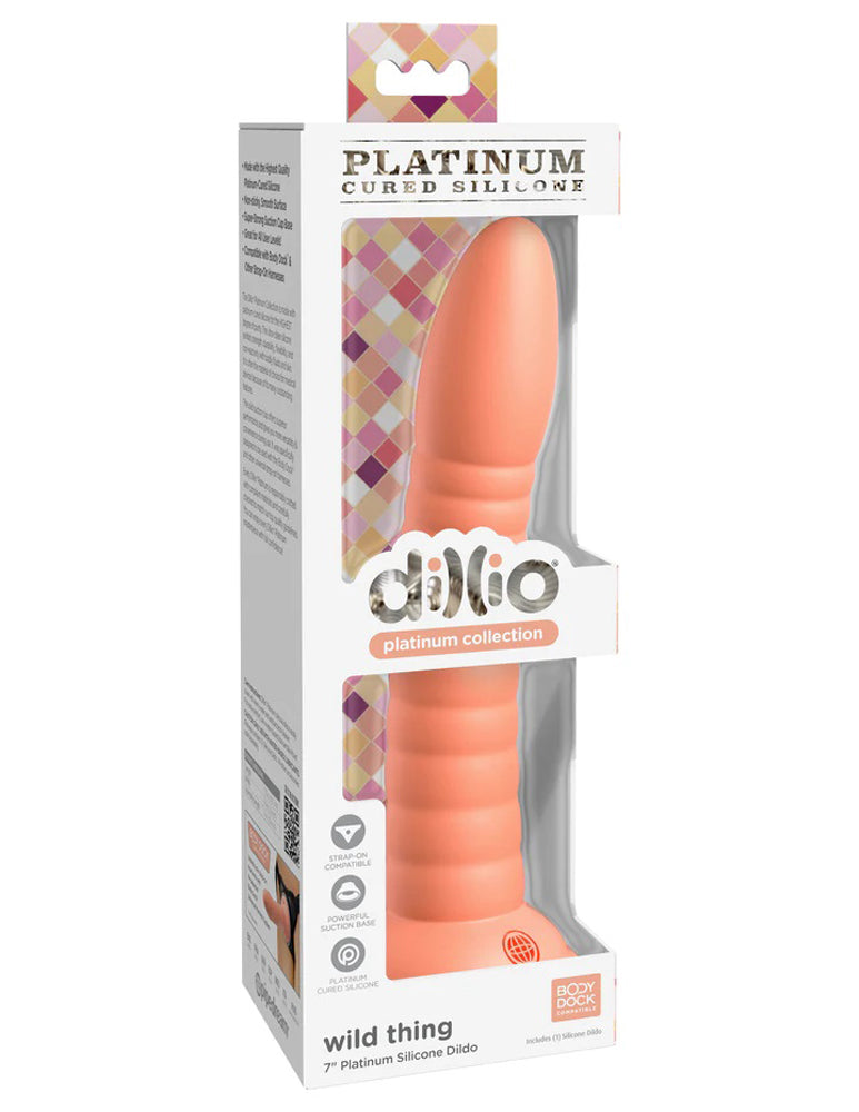 Dillio Platinum - Wild Thing 7 Inch Dildo - Peach PD5386-43